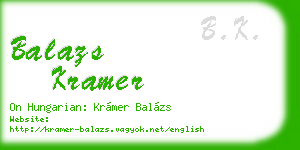 balazs kramer business card